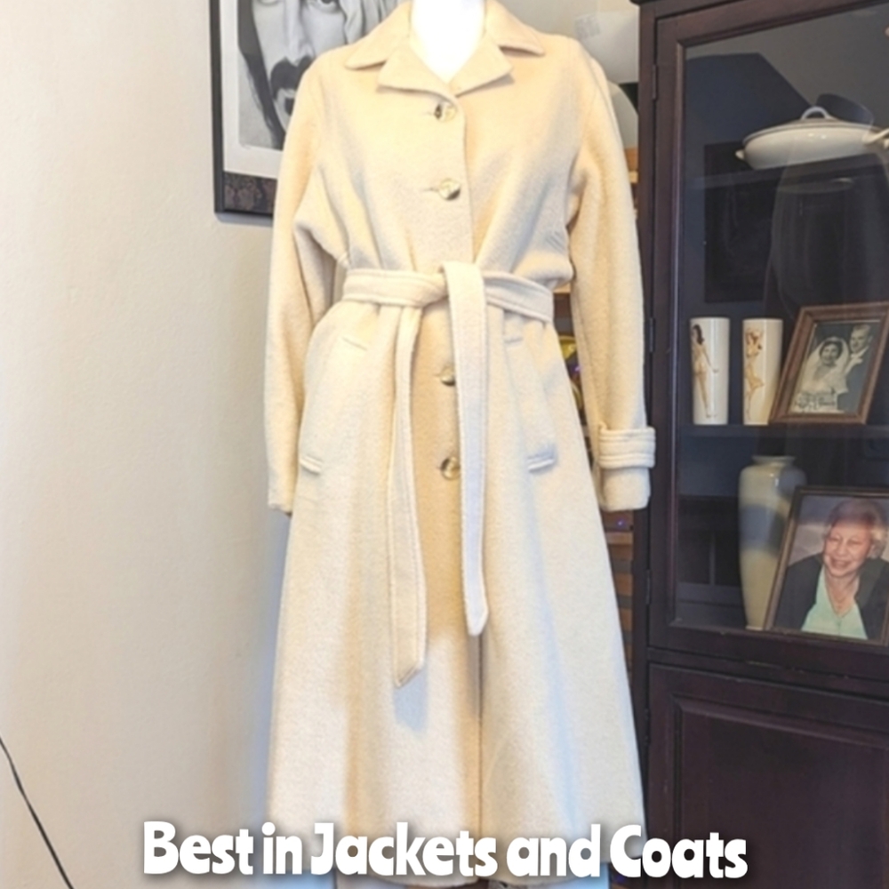 Chic Cream Belted Trench Coat